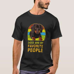 T-shirt Les Chiens De Dachshund Sont Mes Gens Préférés