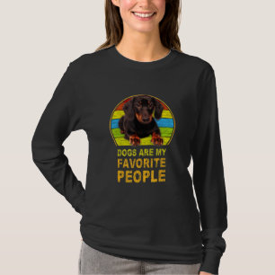T-shirt Les Chiens De Dachshund Sont Mes Gens Préférés