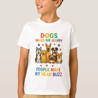 T-shirt Les chiens me rendent heureux — Les gens me font b