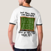 T-shirt Les chiens ne peuvent pas s'ajouter… mais ils (Dos)