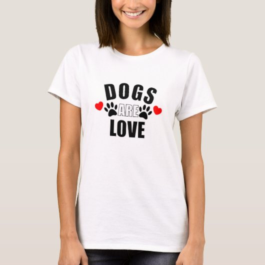 T-shirt Les chiens sont amoureux (Devant)