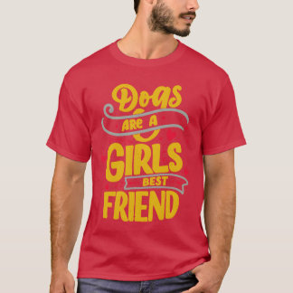 T-shirt Les Chiens Sont Une Fille Meilleur Ami Famille