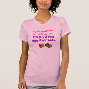 T-shirt Les chocolats améliorent que des hommes