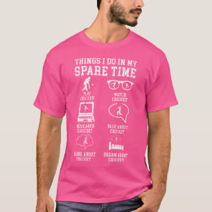 T-shirt Les choses que je fais Cricket Lecteur Cricket Cri