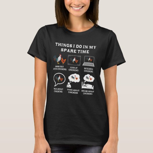 T-shirt Les Choses Que Je Fais Dans Mon Temps De Secours P (Devant)