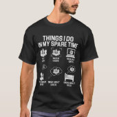 T-shirt Les choses que je fais dans mon temps libre échecs (Devant)