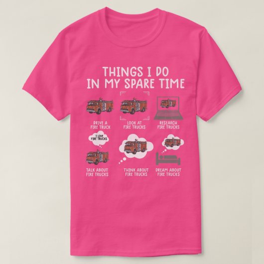 T-shirt Les choses que je fais dans mon temps libre Funny  (Design devant)