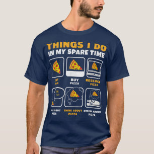 T-shirt Les Choses Que Je Fais Dans Mon Temps Libre Manger