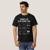T-shirt Les Choses Que Je Fais Dans Mon Thème Rollercoaste (Devant entier)
