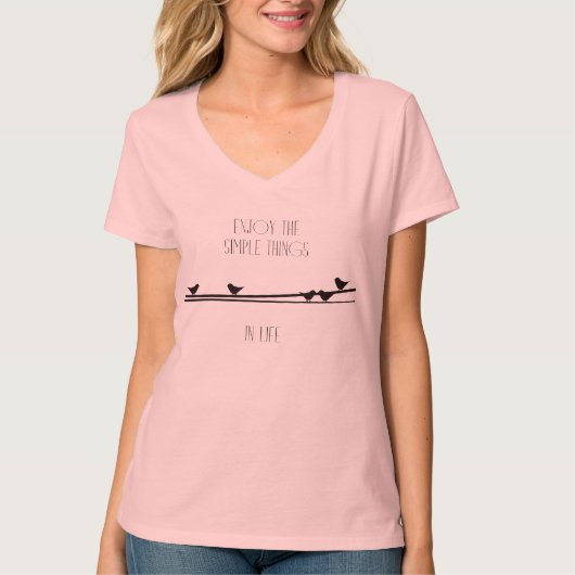 T-shirt Les choses simples Oiseaux (Devant)