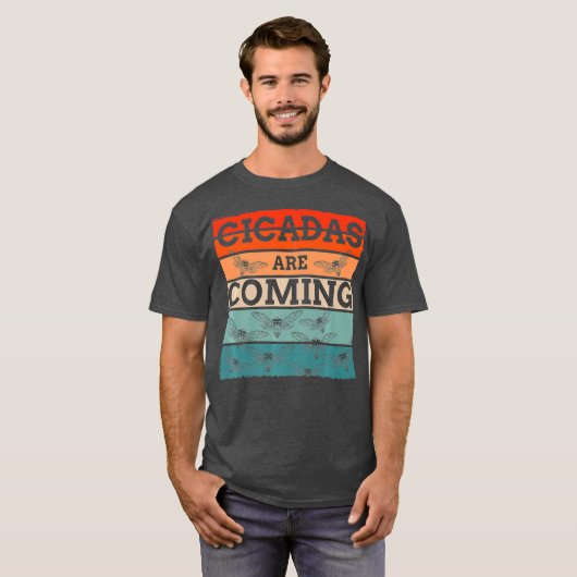 T-shirt Les cicadas arrivent l'essaim Brood X 2021 usa Ins (Devant entier)