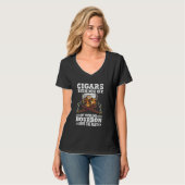 T-shirt Les cigares solutionnent la plupart de mes problèm (Devant entier)