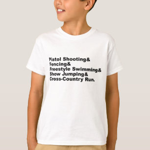 T-shirt Les cinq étapes d'un pentathlon Tir Fencing