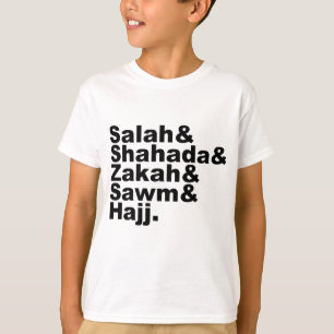 T-shirt Les cinq piliers de l'islam Foi de prière musulm