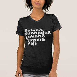 T-shirt Les cinq piliers de l'islam Prière musulmane Foi