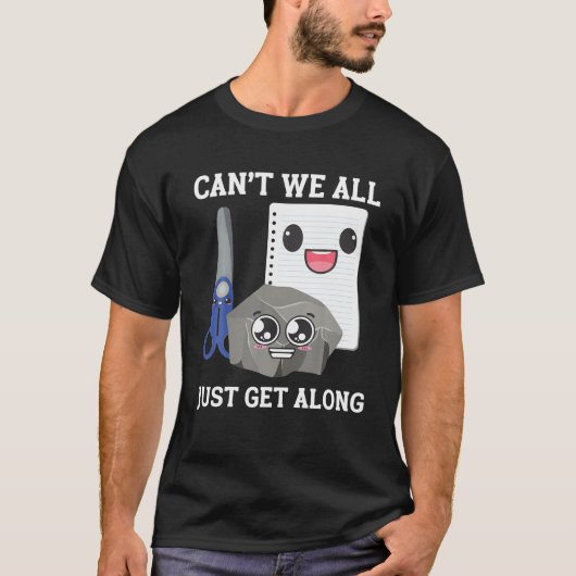 T-shirt Les ciseaux de papier de roche ne peuvent-ils pas (Devant)