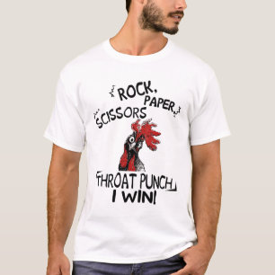 T-shirt Les ciseaux de papier rock de Chicken disent que j