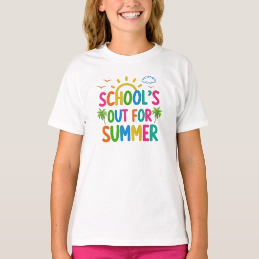 T-shirt Les classes sont finies pour l'été (Devant)