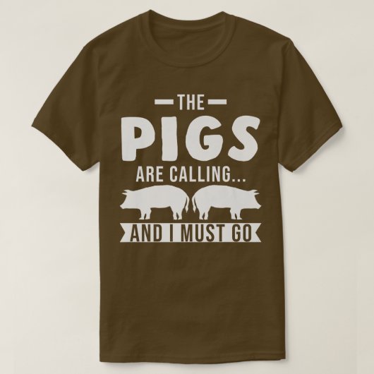 T-shirt Les cochons appellent (Design devant)