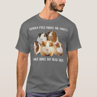 T-shirt Les Cochons De Guinée Me Rendent Heureux Les Humai