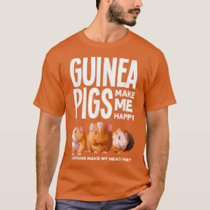 T-shirt Les Cochons De Guinée Me Rendent Heureux Mignonne 