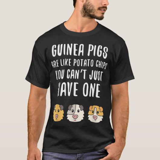 T-shirt Les Cochons De Guinée Sont Comme Des Chips De Pomm (Devant)