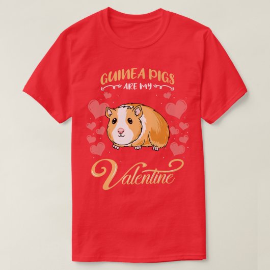 T-shirt Les Cochons De Guinée Sont Ma Vale Valentine De Co (Design devant)