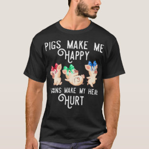 T-shirt Les Cochons Me Rendent Heureux Les Humains Me Font