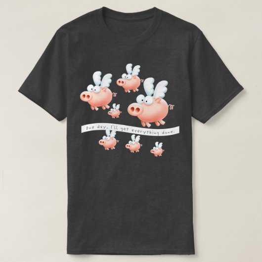 T-shirt Les cochons peuvent voler (Design devant)