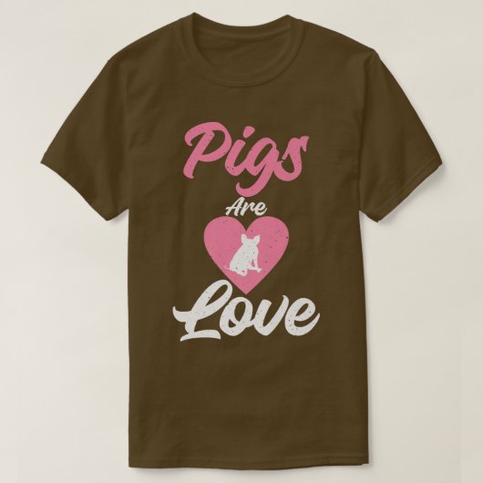 T-shirt Les cochons sont Amoureux Cochon Propriétaire Coch (Design devant)