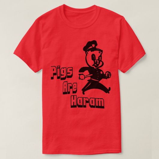 T-shirt les cochons sont haram (Design devant)