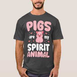 T-shirt Les cochons sont mon esprit Animal Pig Lover Cocho