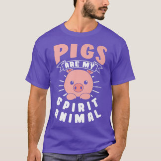 T-shirt Les cochons sont mon esprit Animal Premium