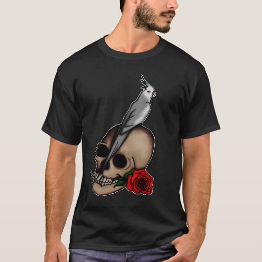 T-shirt Les Cockatiels sont Goth, chemise foncée (Devant)