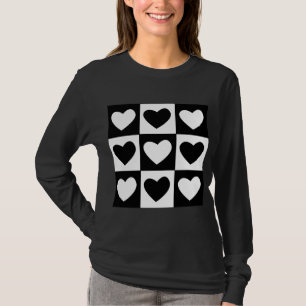 T-shirt Les Coeurs Noirs et Blancs de Valentine