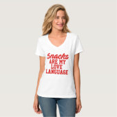 T-shirt Les collations sont mon langage de l'amour (Devant entier)