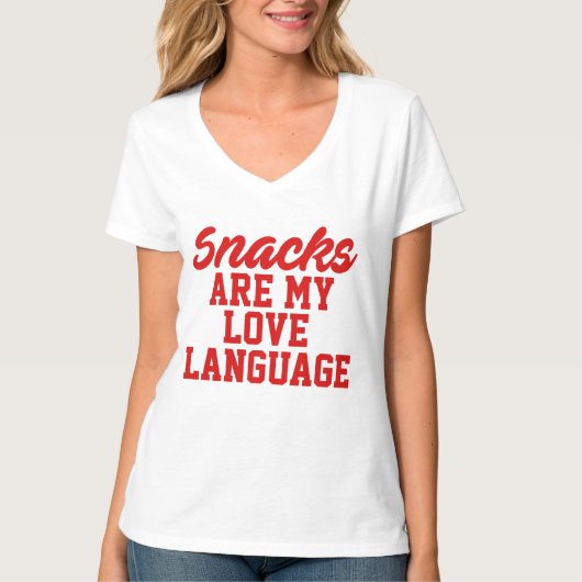 T-shirt Les collations sont mon langage de l'amour (Devant)