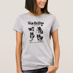 T-shirt Les collies amoureux de les chiens de la couvertur