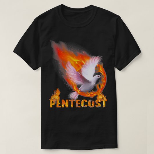 T-shirt Les colombes de la Pentecôte Flamme Saint-Esprit c (Design devant)
