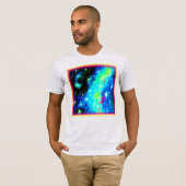 T-shirt Les conceptions cosmiques nébuleuses et spatiales. (Devant entier)