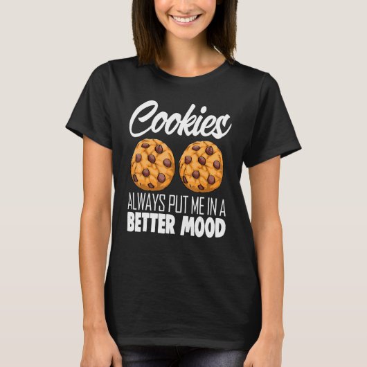 T-shirt Les cookies Me Mettent Toujours De Meilleure Humeu (Devant)