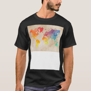 T-shirt Les couleurs de la carte du monde