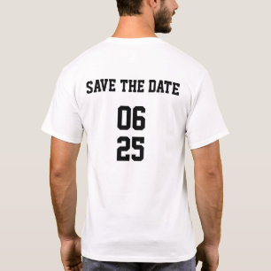 T-shirt Les couples assortis de style de sports de marié