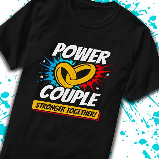 T-shirt Les Couples Mariés Se Sont Engagés Plus Forts Ense
