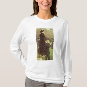 T-shirt Les courses chez Auteuil, Paris (huile sur la