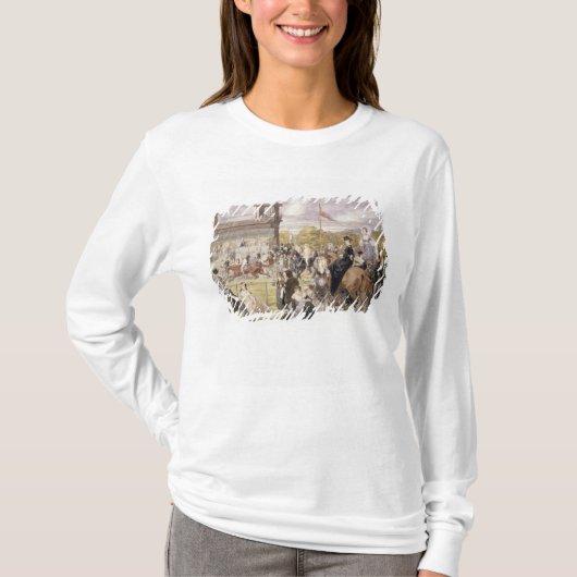 T-shirt Les courses chez Longchamp en 1874 (Devant)