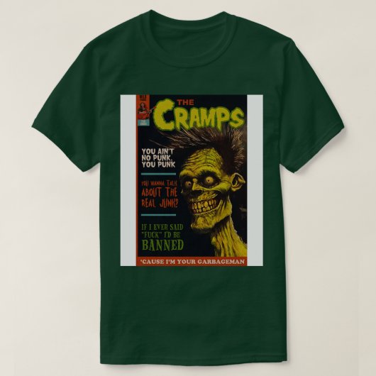 T-shirt Les Crampes Je Suis Votre Garbageman (Design devant)