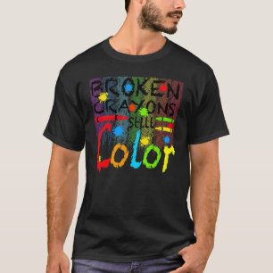 T-shirt Les crayons cassés colorent encore la sensibilisat