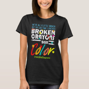 T-shirt Les crayons cassés colorent encore la sensibilisat