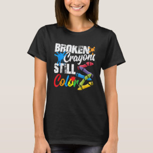 T-shirt Les crayons cassés colorent encore la sensibilisat